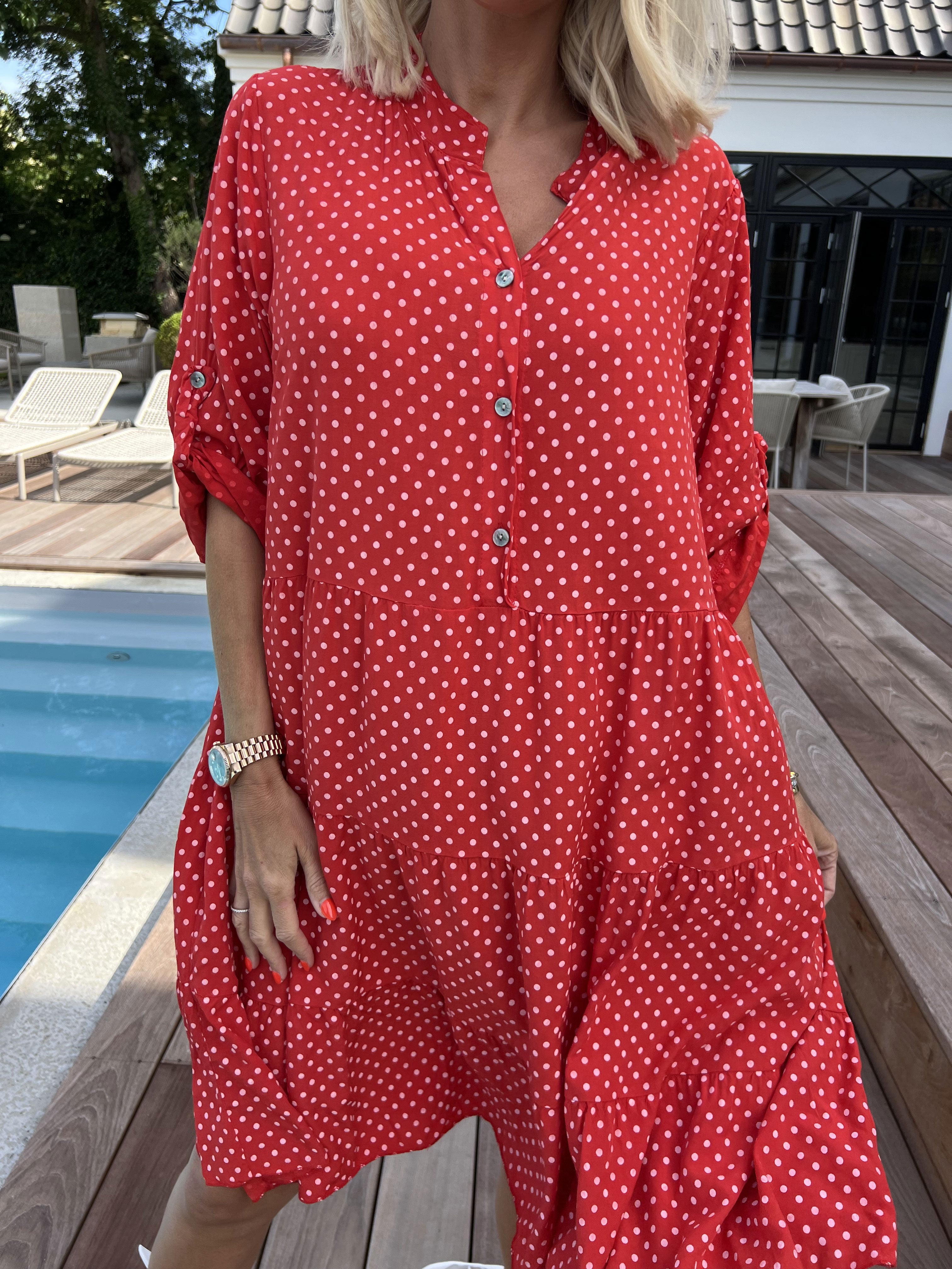 Dotti Short - Kort kjole med lag på lag look i viskose